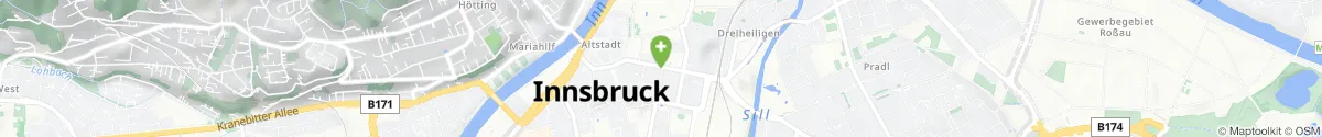Kartendarstellung des Standorts für Apotheke Zum Tiroler Adler in 6020 Innsbruck